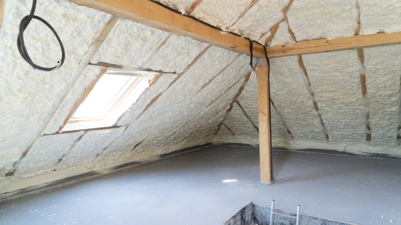 Old, inadequate ceiling insulation