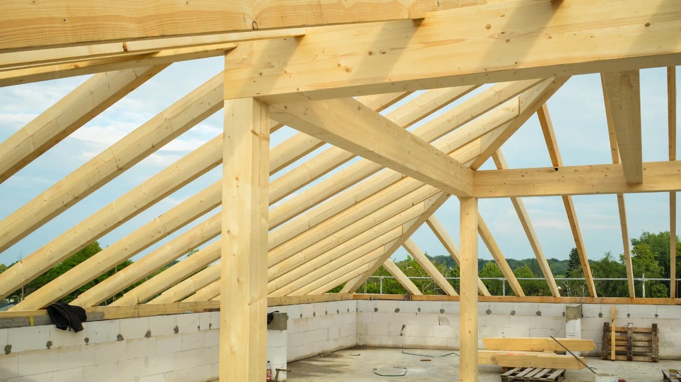 Before: Uninsulated roof cavity