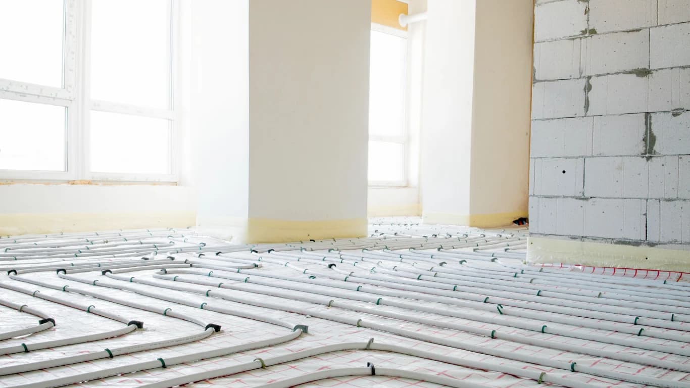 Underfloor insulation installed beneath timber floors